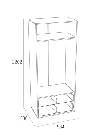 Детская комната Элиот композиция 6 белый фасадный, маренго, баунти песочный (собирается на любую сторону, спальное место 90 х 200)