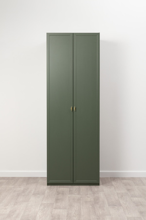 Шкаф двустворчатый Марион 16.340.02 дымчатый зеленый K521, олива шагрень AG 1050 ПВХ