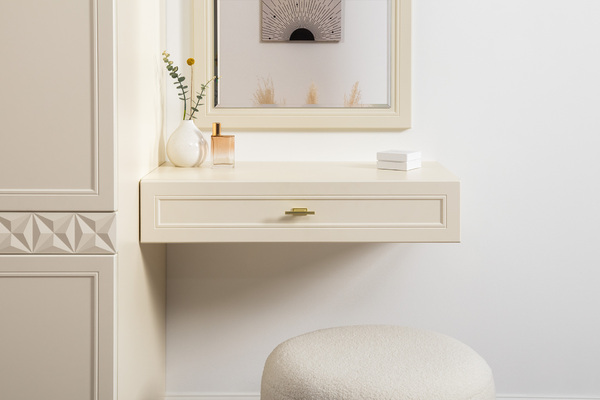 Стол-консоль Марион 12.318 слоновая кость С341 PE, слоновая кость 6898 ПВХ